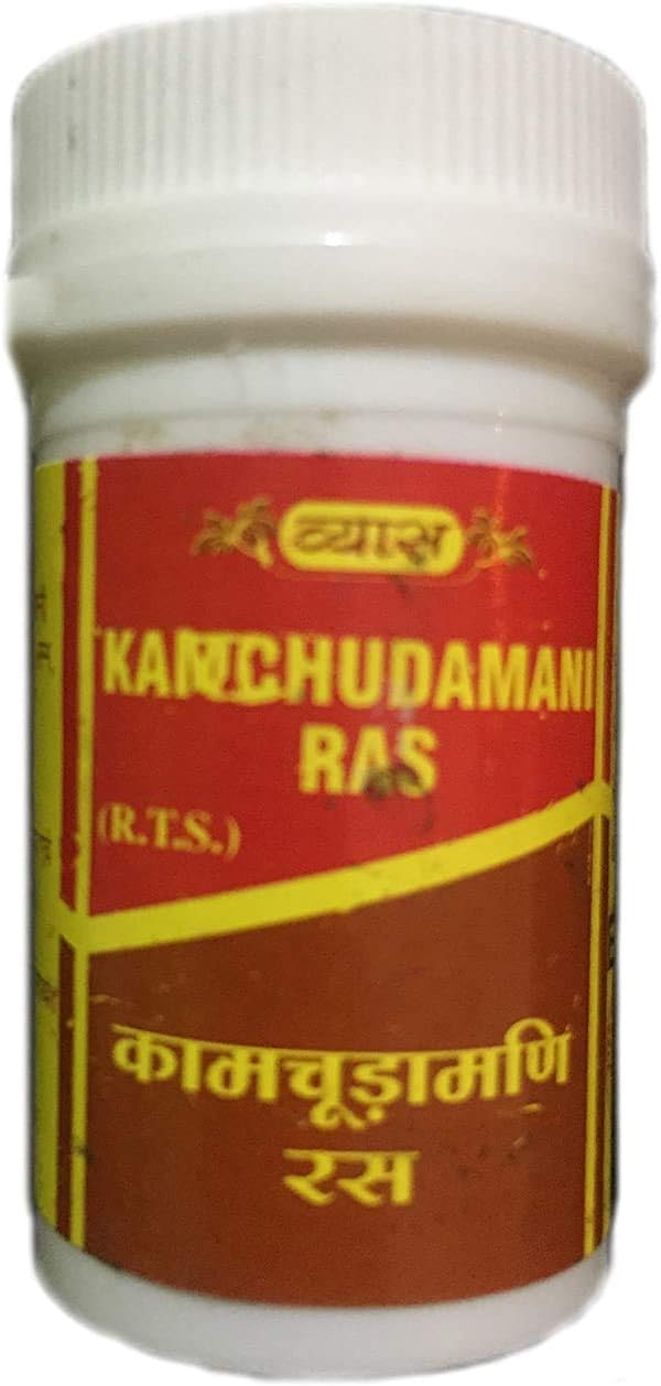 Vyas Kamchudamani Ras bottle label details and packaging view
