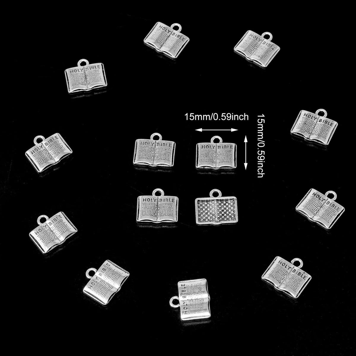 Honbay alloy Bible charms set for jewelry making