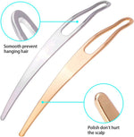Close up of stainless steel hook tips for hair weaving