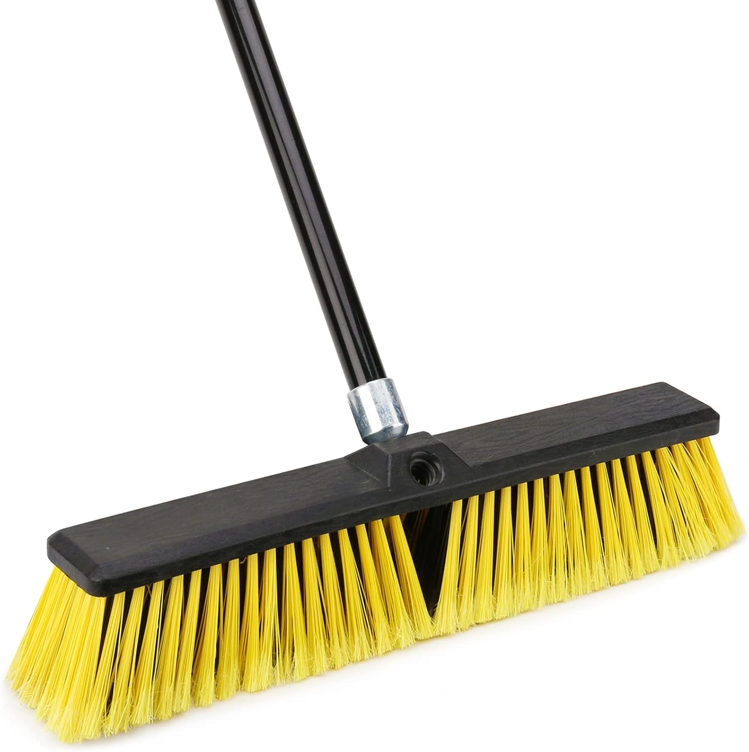 KeFanta 18 inch push broom front view for heavy duty driveway cleaning.