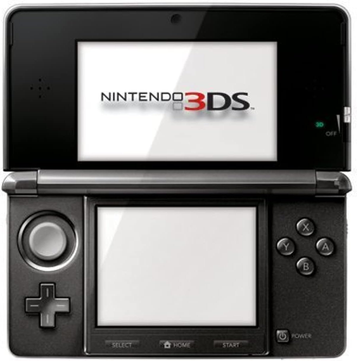 Nintendo 3DS Cosmo Black handheld console front view