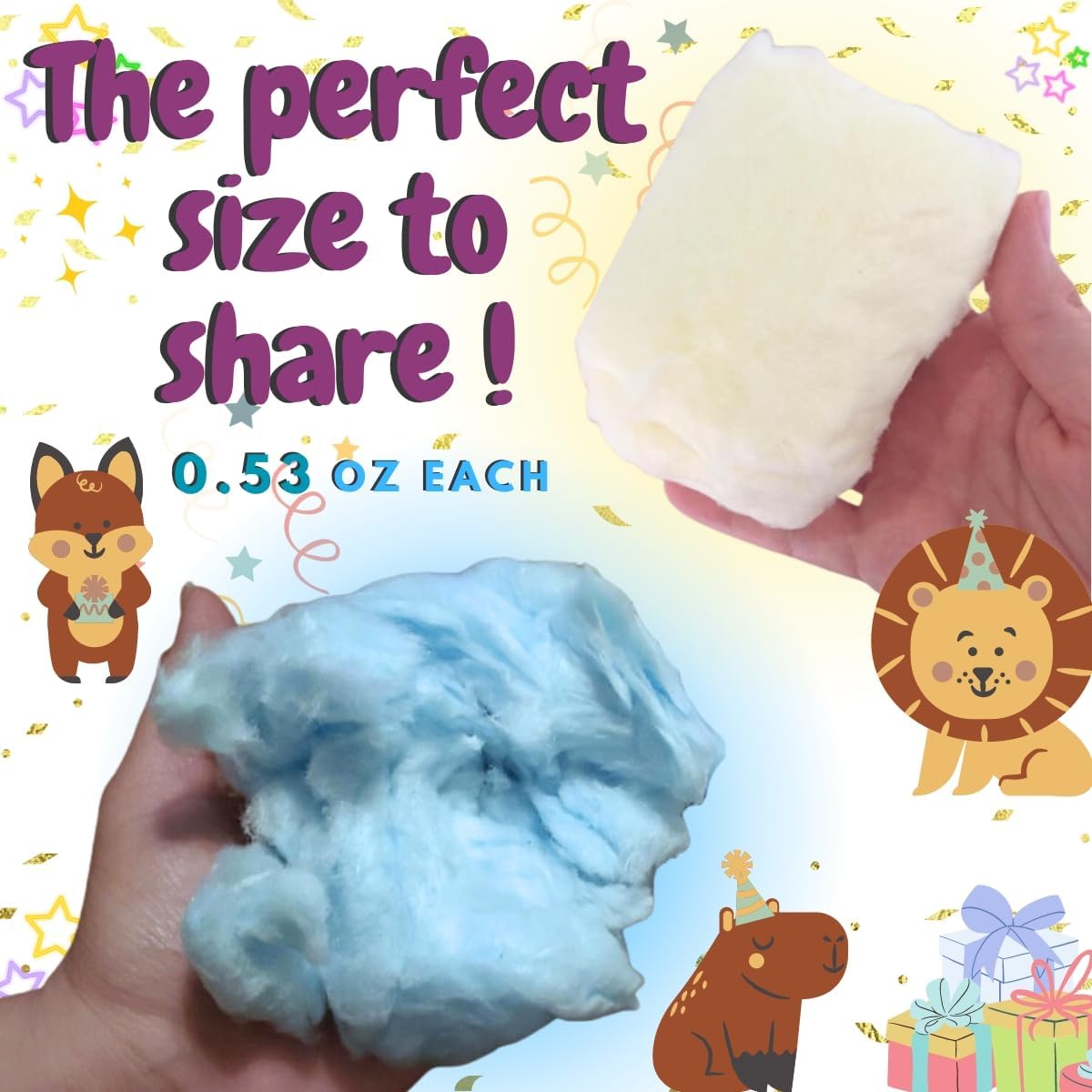 Lupy Lups cotton candy arranged for party favors