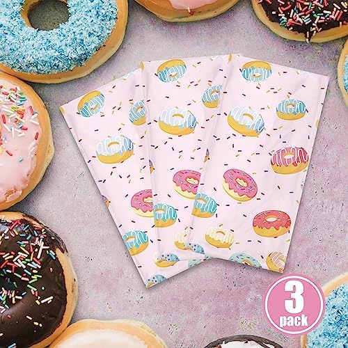 Two cartoon dessert theme sheets combined together on a long birthday dining table