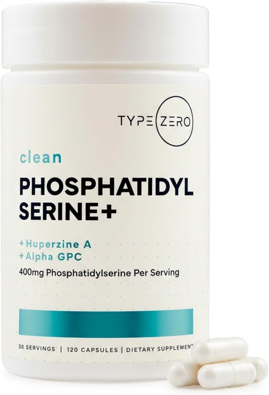 Type Zero Phosphatidylserine Plus front bottle view nootropic supplement