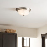 Kichler brushed nickel ceiling light angled perspective