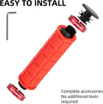 Rockbros double lock-on grips installed on a bicycle handlebar.
