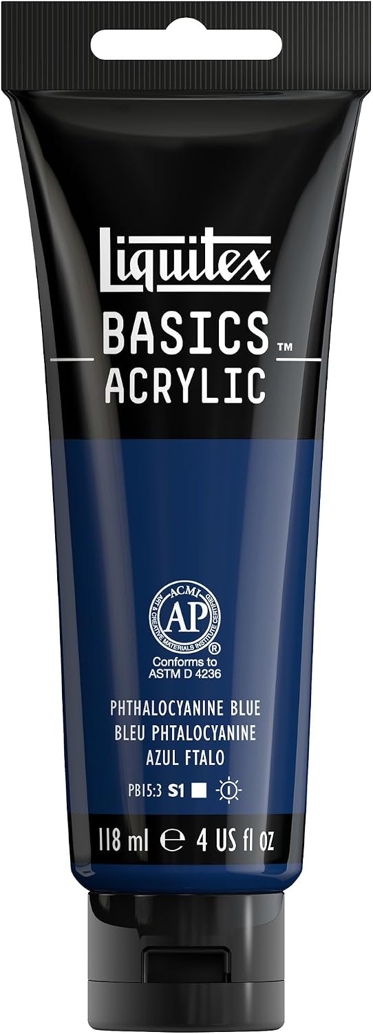 Liquitex Basics acrylic paint front view tube packaging