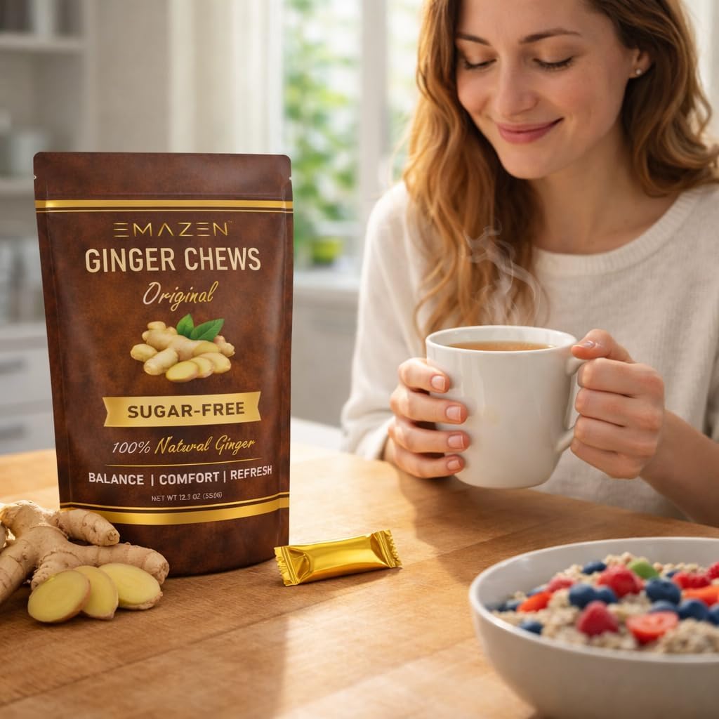 Travel friendly natural remedy candy bag for car and motion sickness