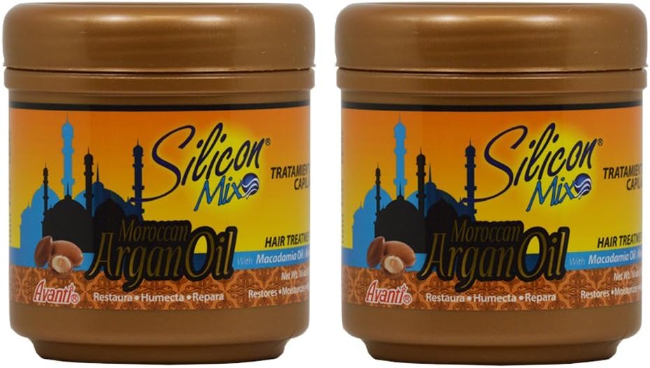 Silicon Mix Moroccan Argan Oil Hair Treatment back label and ingredient details