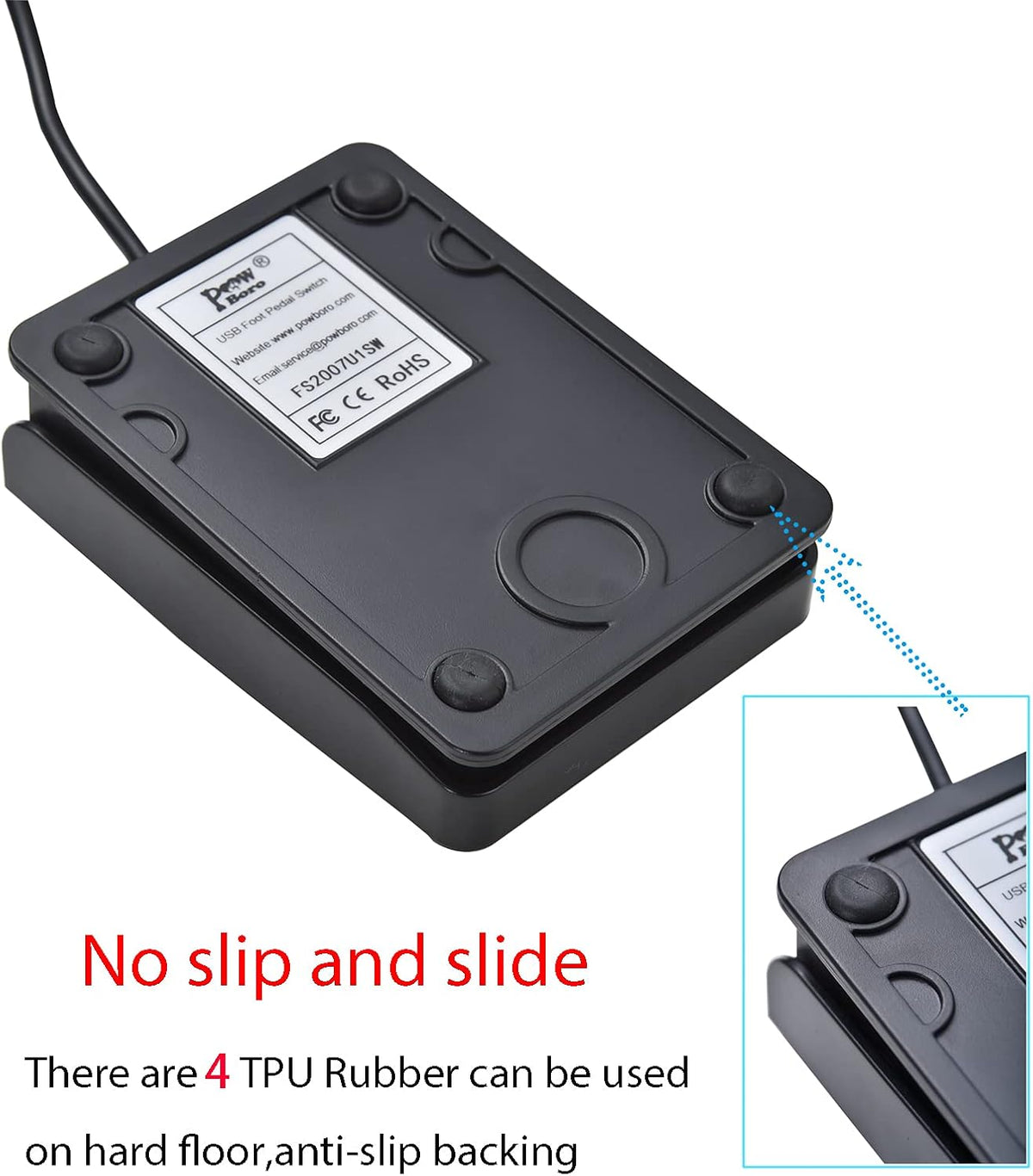 Powboro programmable foot controller for transcription work