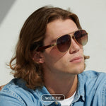 Lucyd Lyte Jupiter XXL sunglasses showing polarized UV400 lens reflection