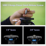 Sirui ST-224 tripod extended to maximum 68.9 inch height