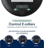 Adjustable range electronic boundary device for training dogs inside the home