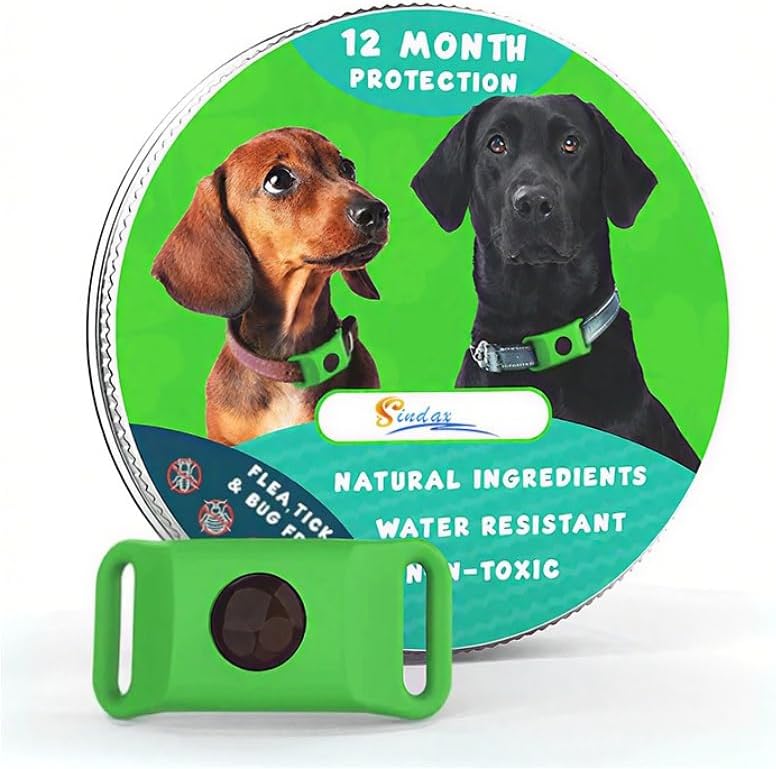 SWZEC Fursure Dog Pendant natural flea and tick repellent tag front view