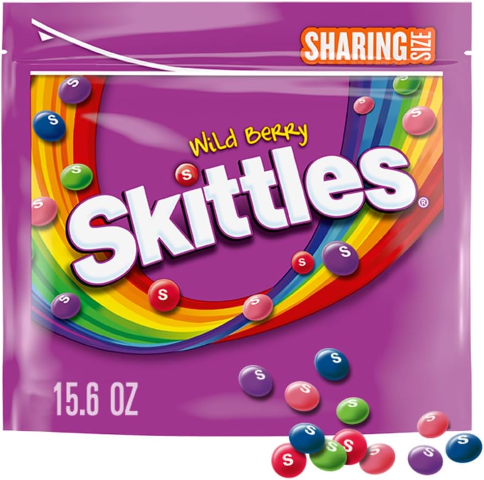 Skittles Wild Berry Chewy Candy 15.6 Ounce bag front view