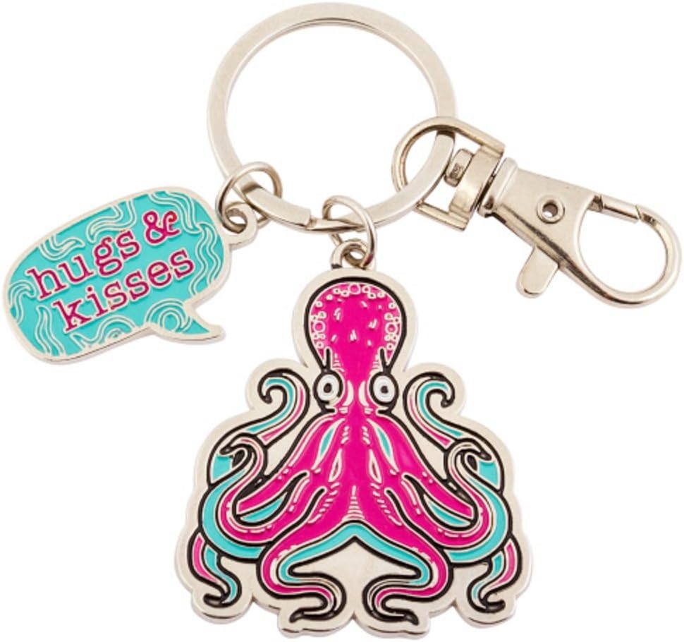 Wit Gifts llama keychain attached to standard keys