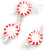 LaetaFood Arcor Starlight Peppermint Hard Candy filled inside a clear glass office candy bowl