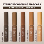 Etude browcara soft gel texture swatch in Rich Brown shade.