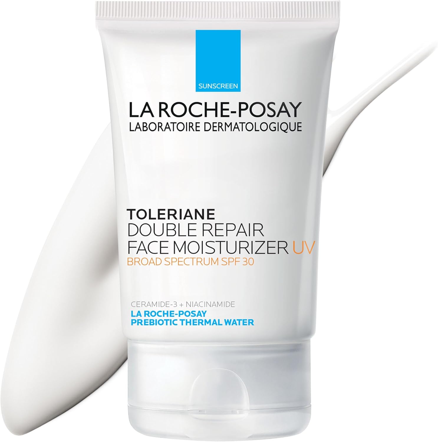 La Roche-Posay Toleriane Double Repair Face Moisturizer SPF 30 front view of the 2.5 fluid ounce tube.