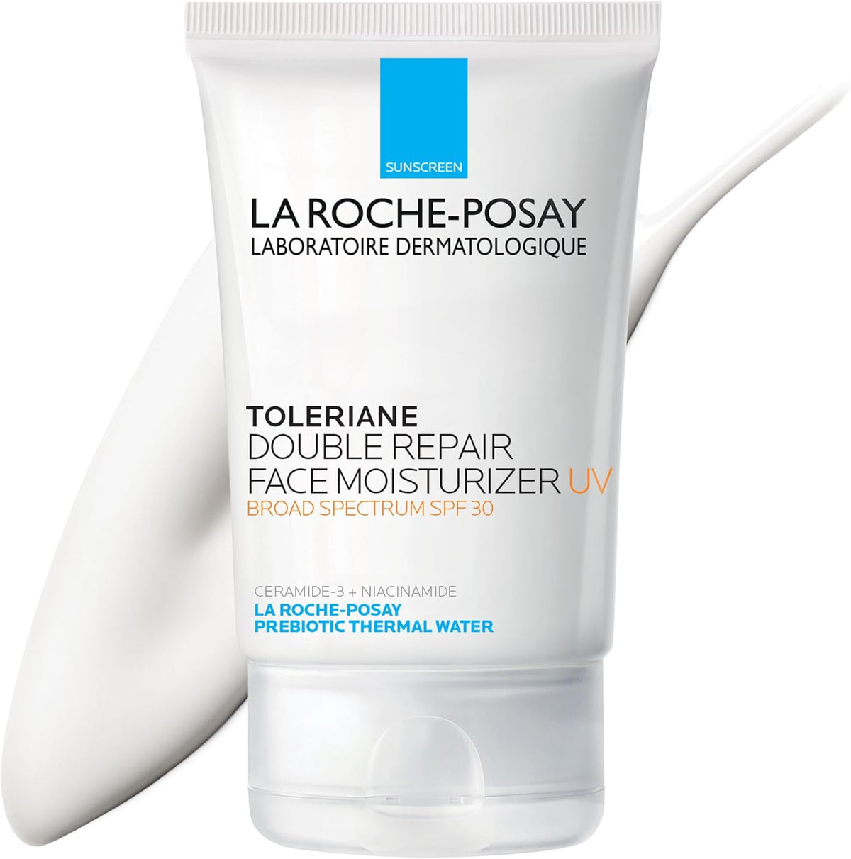 La Roche-Posay Toleriane Double Repair Face Moisturizer SPF 30 front view of the 2.5 fluid ounce tube.
