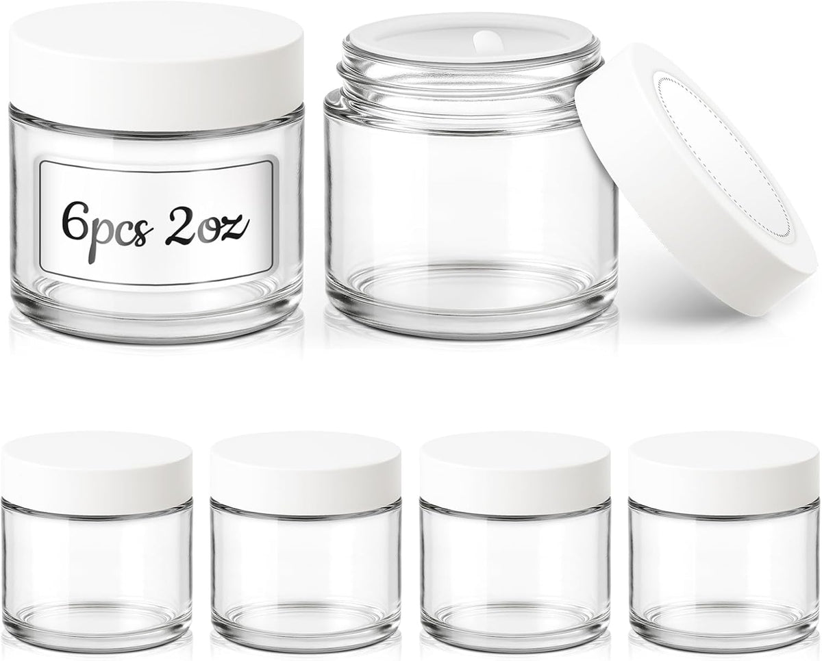 1 oz Glass Jars with Lids, 4 Pack Small Amber Glass Jars with Black Lids | Leakproof, BPA-Free, Mini Glass Jars with Inner Liners and Labels for Creams, Lotion, Cosmetic - Image 12