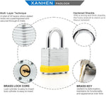 Close-up of 40mm wide body laminated padlock