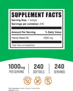 BulkSupplements plant based herbal supplement container displaying nutritional facts and daily serving details