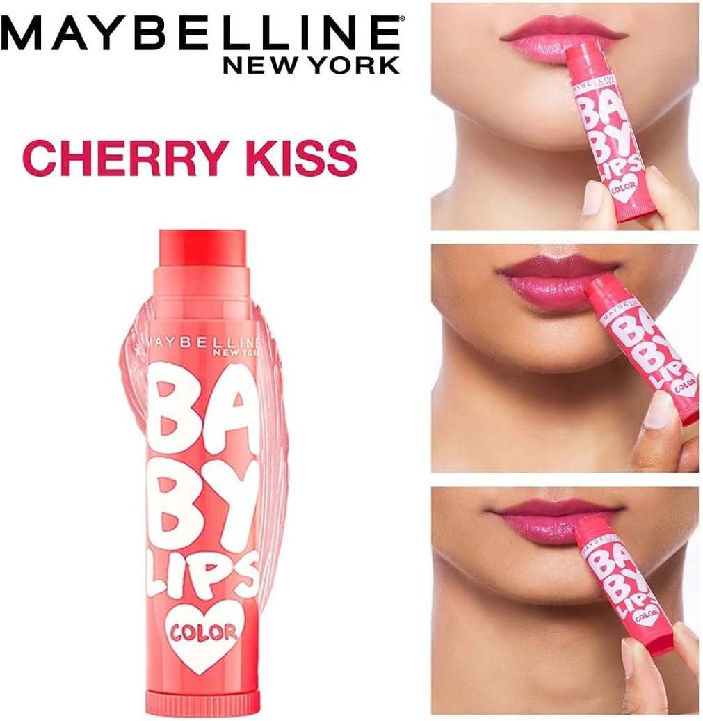 Texture swatch of Maybelline Baby Lips tinted balm