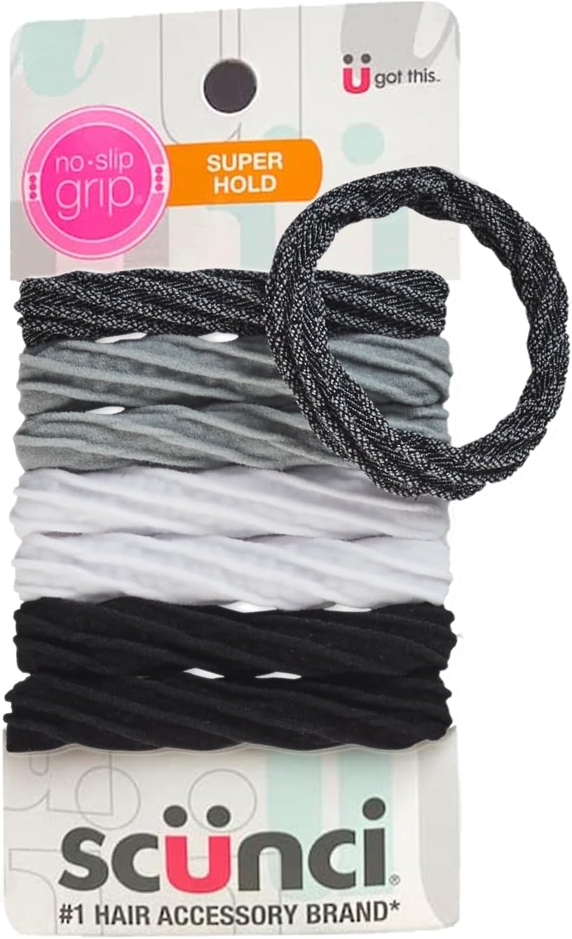 Scunci hair ties front view of 8 piece pack