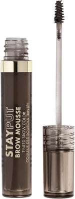 Milani long lasting high pigment eyebrow tint in Brown Black shade closeup.