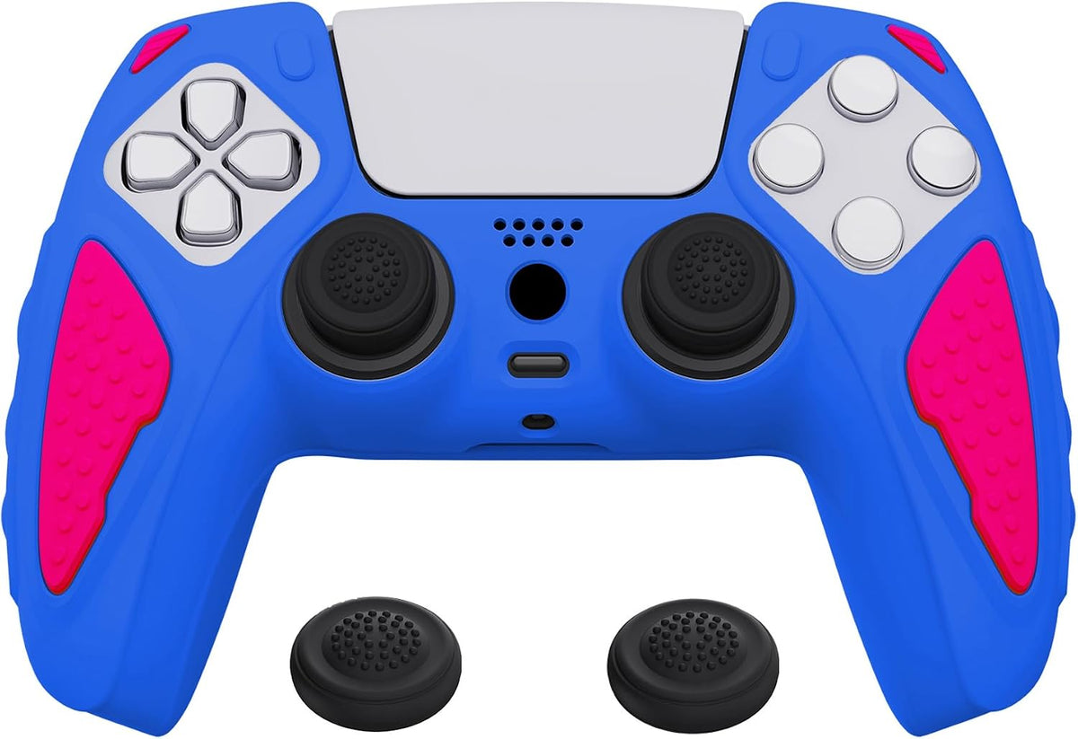 PlayVital Knight Edition Templeton Gray & Jade Grey Two Tone Anti-Slip Silicone Cover Skin for ps5 Controller, Soft Rubber Case for ps5 Wireless Controller with Thumb Grip Caps - Image 13