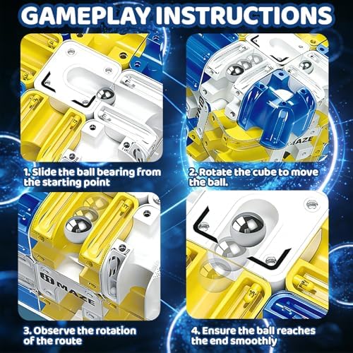 Handheld 3D Rolling Ball Maze Cube for adults and kids