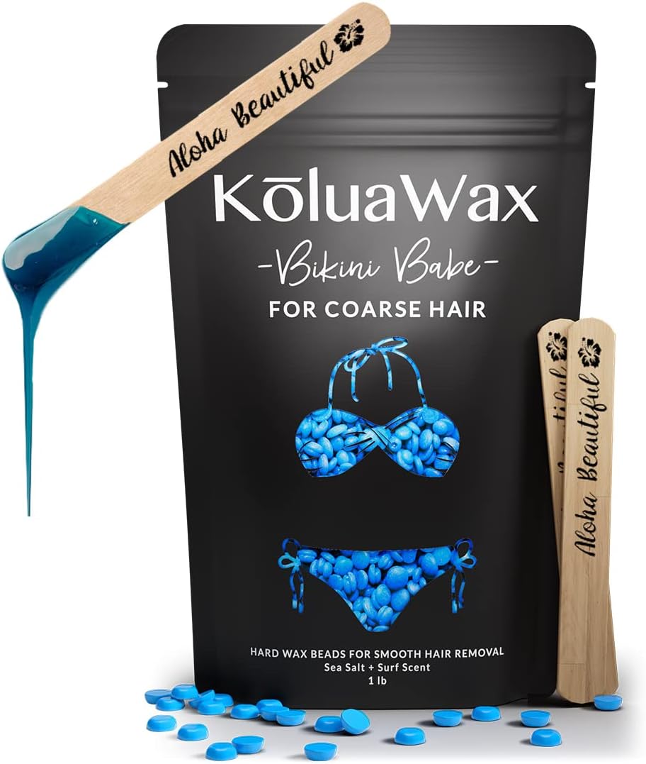KoluaWax Hard Wax Beads Coarse Hair Formula one pound bag front view