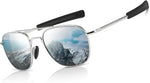 SUNGAIT Men's Military Style Polarized Pilot Aviator Sunglasses Bayonet Temples - Image 15