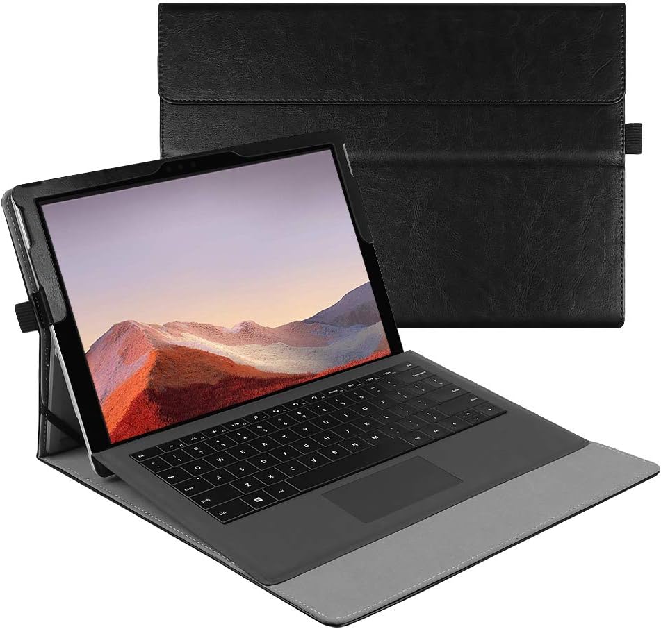 Fintie Case for 12.3 Inch Microsoft Surface Pro 7 Plus/7/6/5/4/3 Tablet | Multiple Angle Viewing Portfolio Business Cover,Type Cover Keyboard Compatible (Black) - Image 10