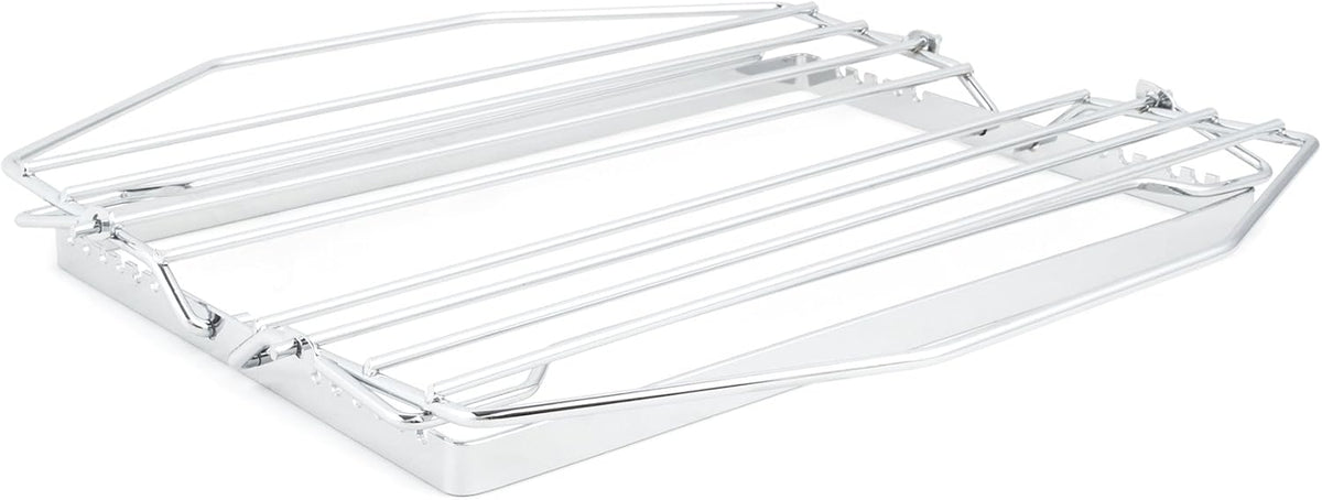 Fox Run adjustable roasting rack holding poultry