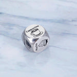 Nubarko stainless steel dice engraved coffee labels