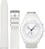 Niziruoup rubber strap for moonswatch watch front view replacement band