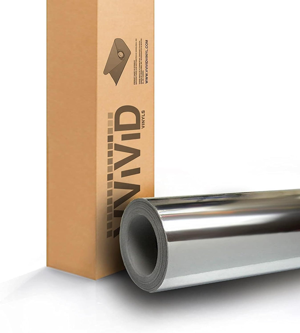 VViViD reflective chrome vinyl wrap film dimensions display