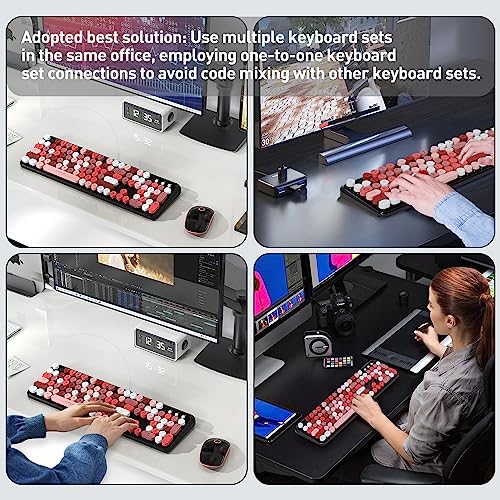 Jar-Owl authentic imported cute round bubble keycaps wireless keyboard set