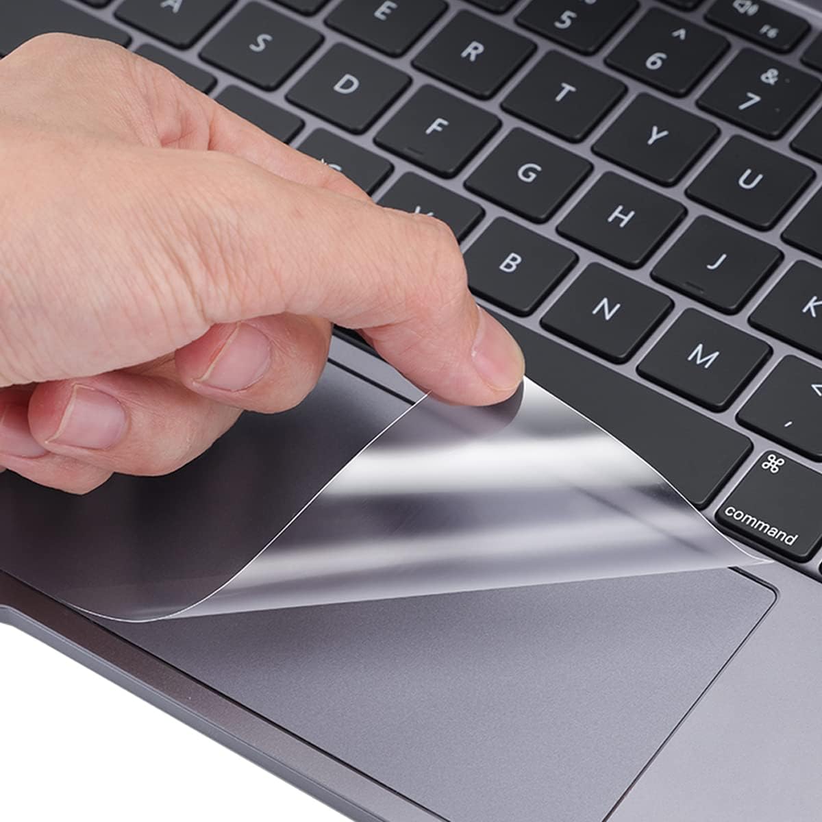ImComor MacBook Air 13.6 Inch Trackpad Protector front view showing clear material overlay