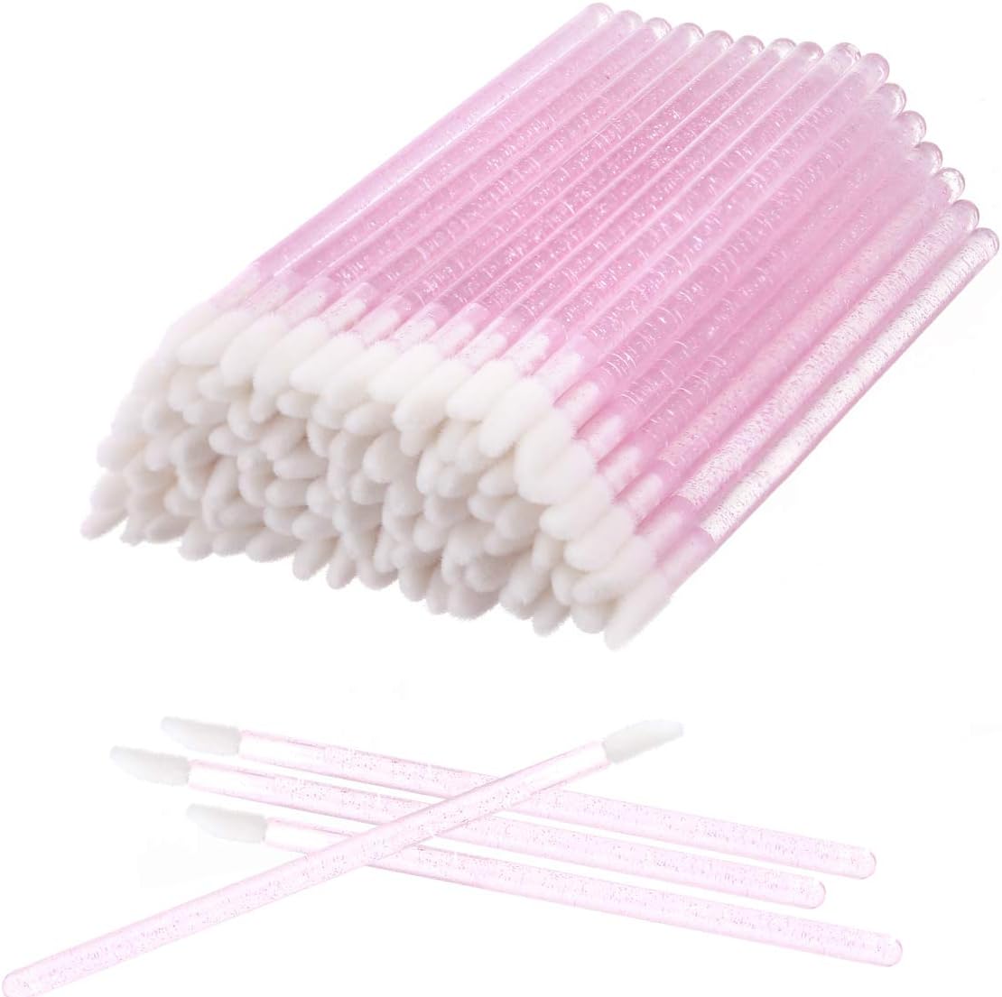 Elisel 100 Pieces Disposable Crystal Lip Brushes front view