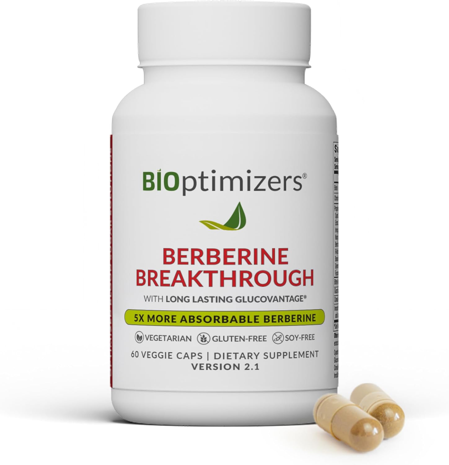 BIOptimizers Berberine Breakthrough front bottle view for metabolic support
