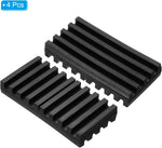 PATIKIL black rubber mats placed under washing machine appliance