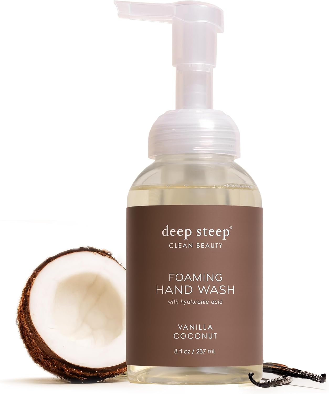 Deep Steep foaming hand wash vanilla coconut front view
