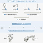 VOIIY heavy duty curtain rod mounted above living room window