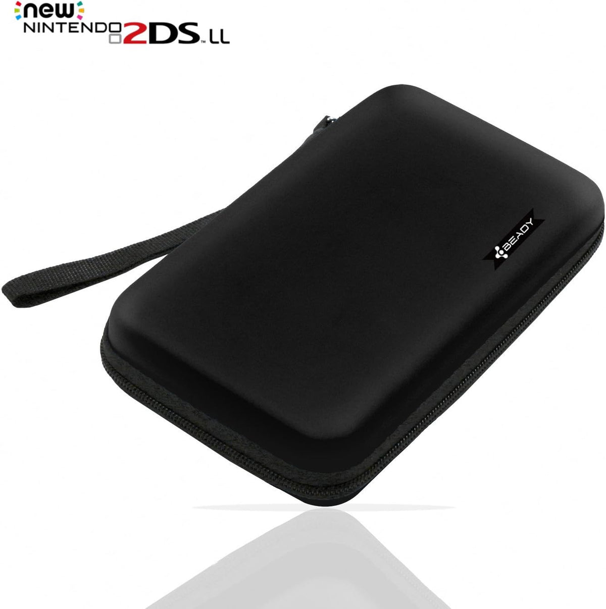Beady hard shell carrying case for Nintendo console front view