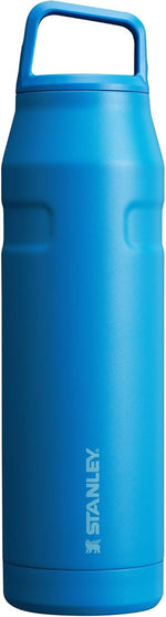 Stanley IceFlow cream glimmer finish lifestyle display with soft grip lid.