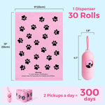Dyforce portable pet poop bag dispenser attached to a dog leash.