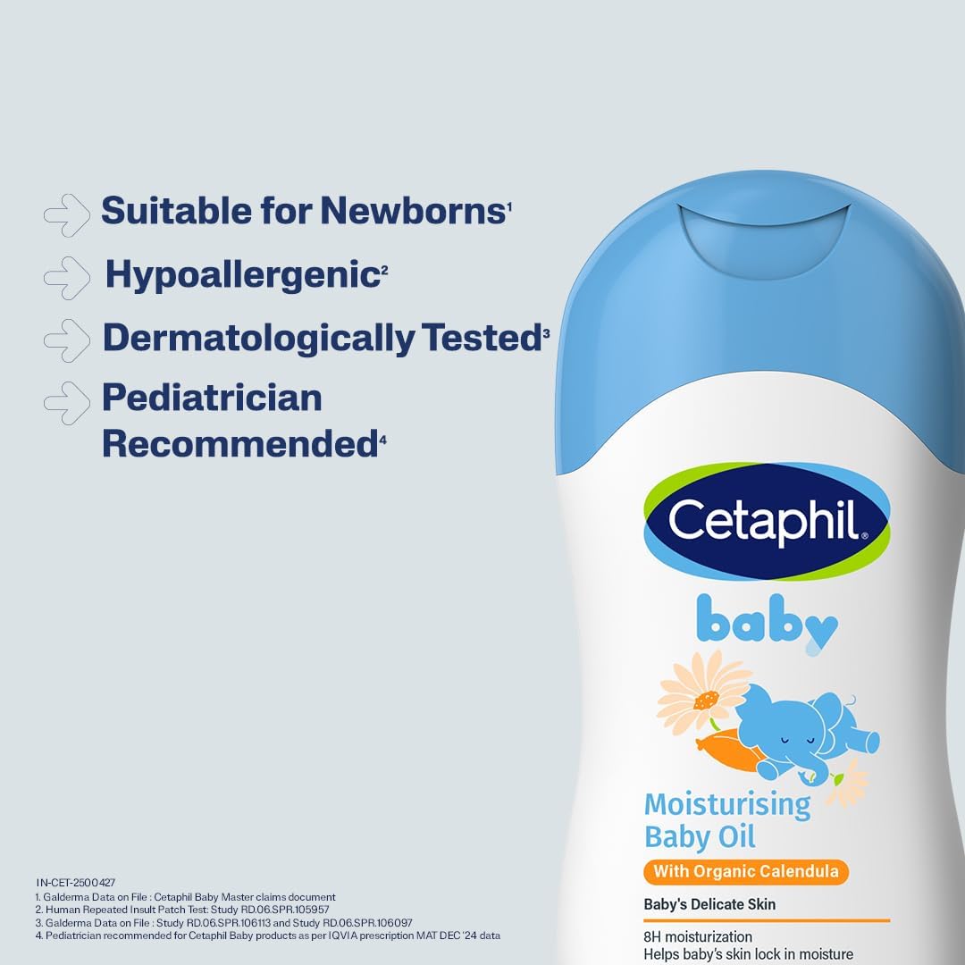 Cetaphil baby moisturizing and massage oil full display
